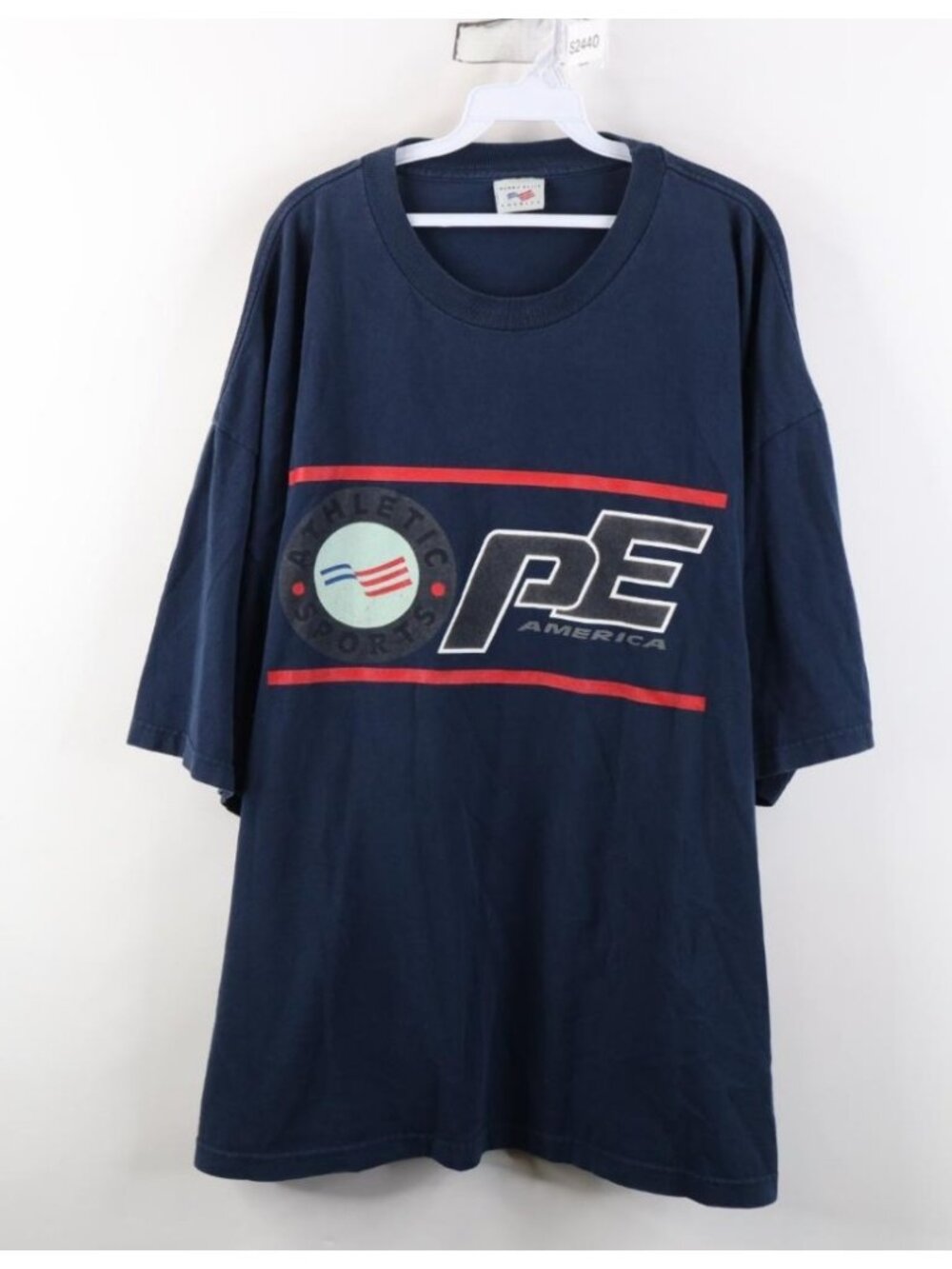 Vtg 90s Perry Ellis Mens 3XL Faded Spell Out Jumbo Print Short Sleeve T-Shirt